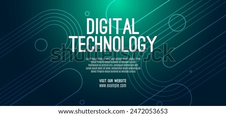 Digital technology speed connect blue green background, cyber nano information, abstract communication, innovation future tech data, internet network connection, Ai big data, line dot illustration