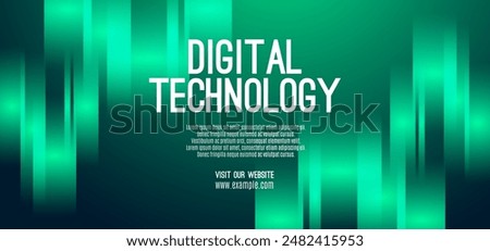 Digital technology speed connect blue green background, cyber nano information, abstract communication, innovation future tech data, internet network connection, Ai big data, line dot illustration 3d