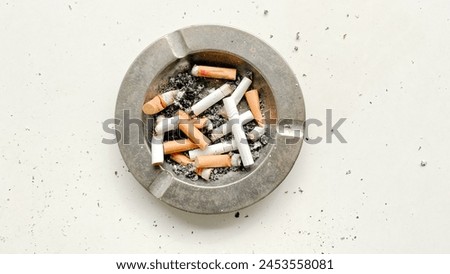 Image, Stock Photo Cigarette butts on the sidewalk