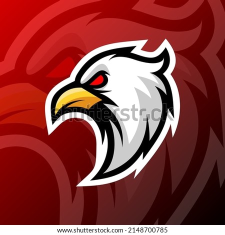 vector graphics illustration of a eagle in esport logo style. perfect for game team or product logo