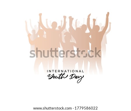 international youth day -vector illustration 