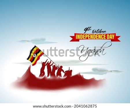 vector illustration for Uganda independence day-9October