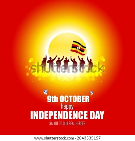 vector illustration for Uganda independence day-10 October