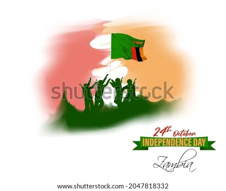 vector illustration for Zambia independence day.