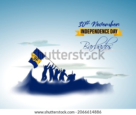 Vector illustration of happy Barbados independence day