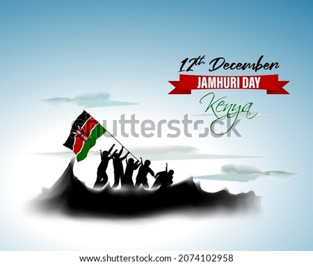 vector illustration for Kenya jamhuri day means republic day.