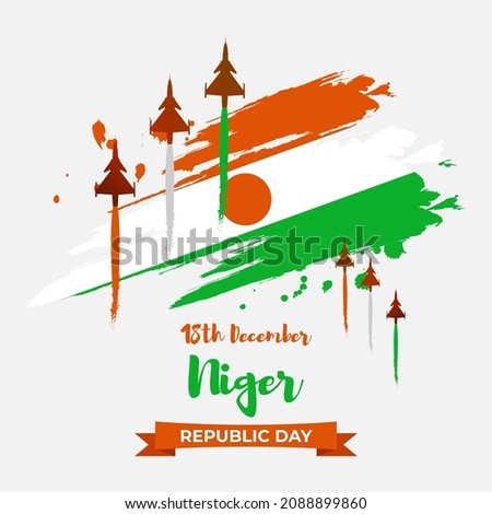 Vector illustration of happy Niger republic day