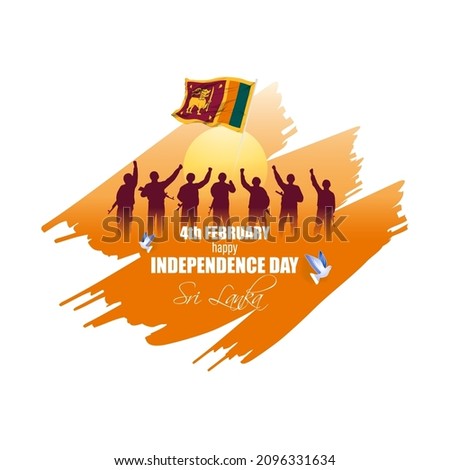 vector illustration for independence day Srilanka.