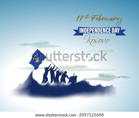 vector illustration for Kosovo independence day.