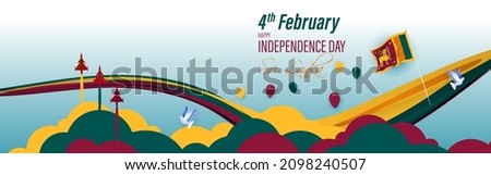 vector illustration for independence day Srilanka.