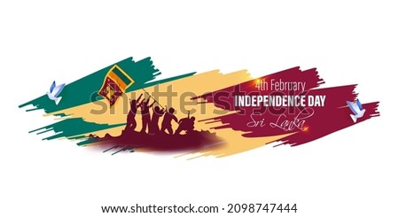 vector illustration for independence day Srilanka.