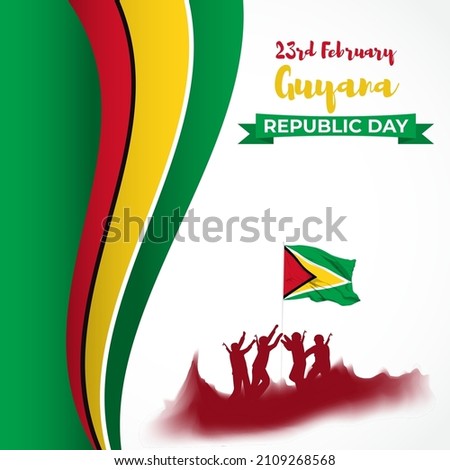vector illustration for Guyana republic day