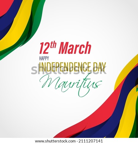 vector illustration for happy Mauritius independence day 