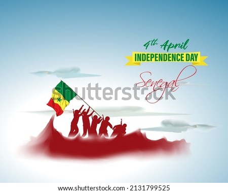 Vector illustration of Happy Independence Day Senegal