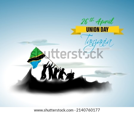 Vector illustration for happy union day Tanzania