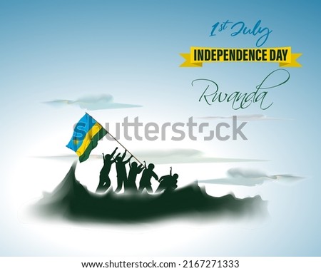 Happy Independence Day Rwanda vector illustration 