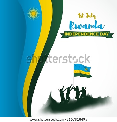 Happy Independence Day Rwanda vector illustration 