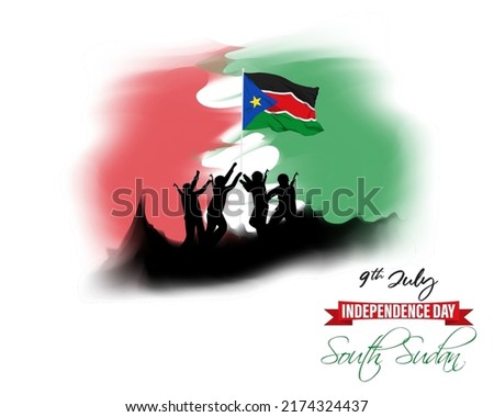 Vector illustration for South Sudan Independence Day