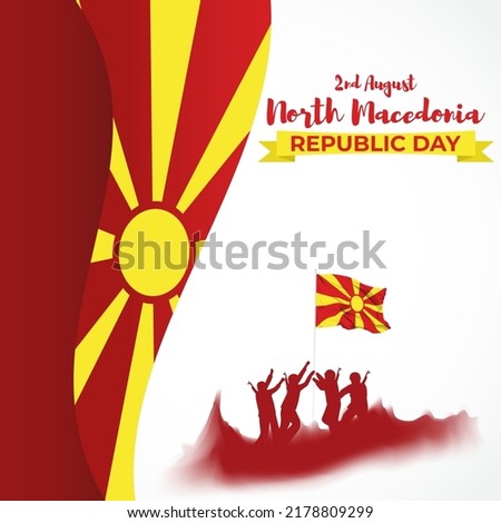 vector illustration for north Macedonia republic day.