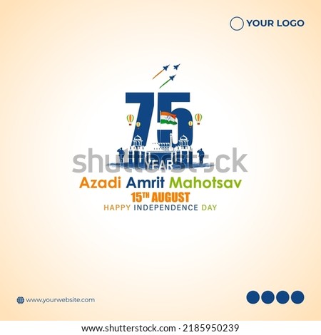 Vector illustration for India Independence Day, the written text means festival of freedom.