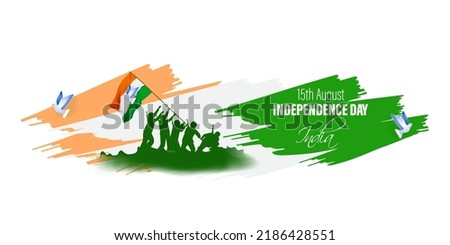 VECTOR ILLUSTRATION FOR INDIAN INDEPENDENCE DAY 15 AUGUST