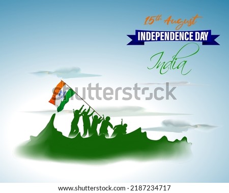 VECTOR ILLUSTRATION FOR INDIAN INDEPENDENCE DAY 15 AUGUST