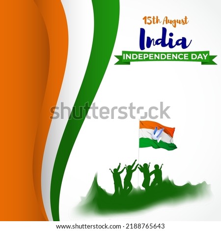 VECTOR ILLUSTRATION FOR INDIAN INDEPENDENCE DAY 15 AUGUST