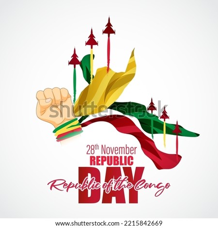 vector illustration for republic day Congo flyer banner poster card
