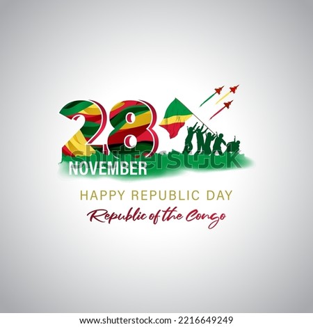vector illustration for republic day Congo flyer banner poster card