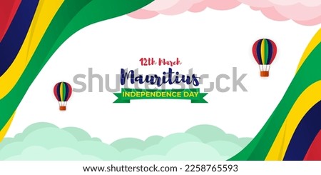 vector illustration for happy Mauritius independence day