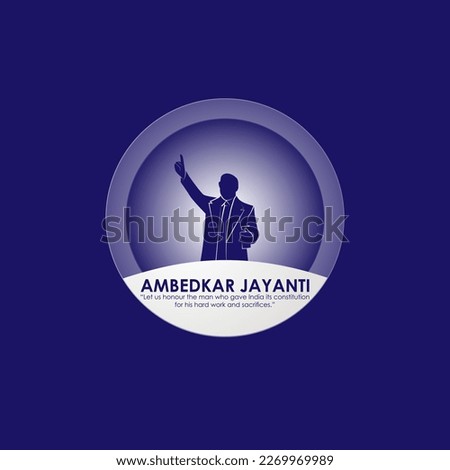 Vector illustration of Happy Ambedkar Jayanti