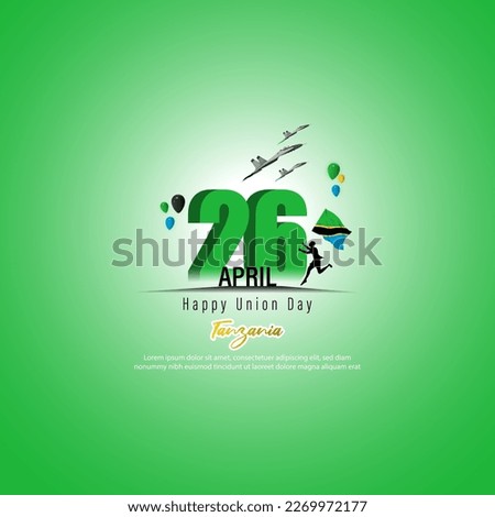 Vector illustration for happy union day Tanzania