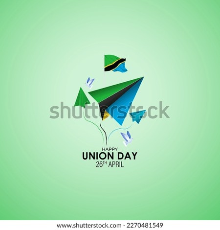 Vector illustration for happy union day Tanzania