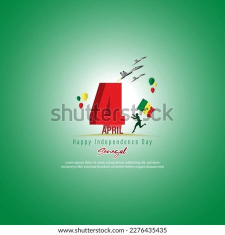 Vector illustration of Happy Independence Day Senegal