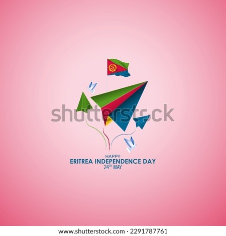 Vector illustration of Eritrea Independence Day social media story feed mockup template flyer poster banner 
