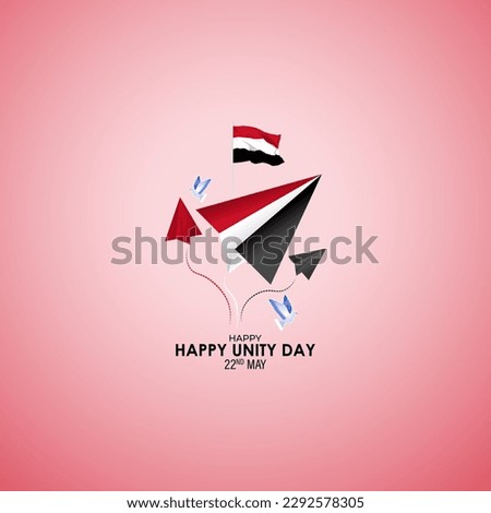 Vector illustration for Happy Unity Day Yemen social media story feed set mockup template