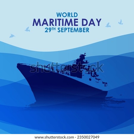Vector illustration of World Maritime Day banner