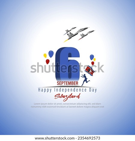 Vector illustration of Swaziland Independence Day social media story feed template