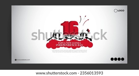 Vector illustration of Papua New Guinea Independence Day social media story feed template