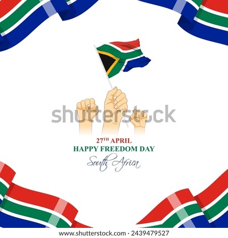 Vector illustration of South Africa Freedom Day social media feed template
