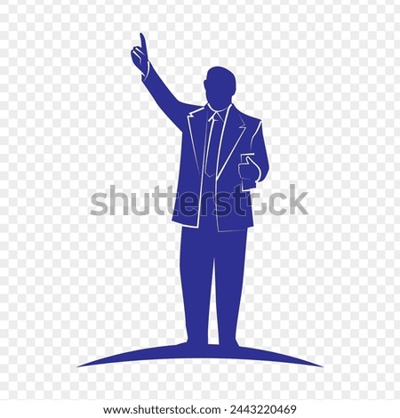 Vector illustration of BR Ambedkar silhouette on transparent background