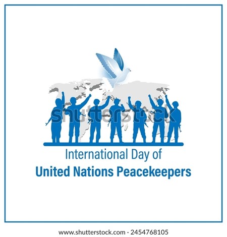 Vector illustration of International Day of United Nations Peacekeepers social media feed template