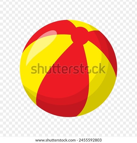 Vector illustration of beach ball on transparent background