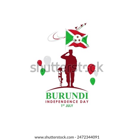 Vector illustration of Burundi Independence Day social media feed template