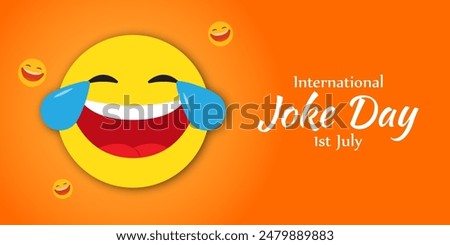 Vector illustration of International Joke Day social media feed template