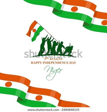 Vector illustration of Niger Independence Day social media feed template