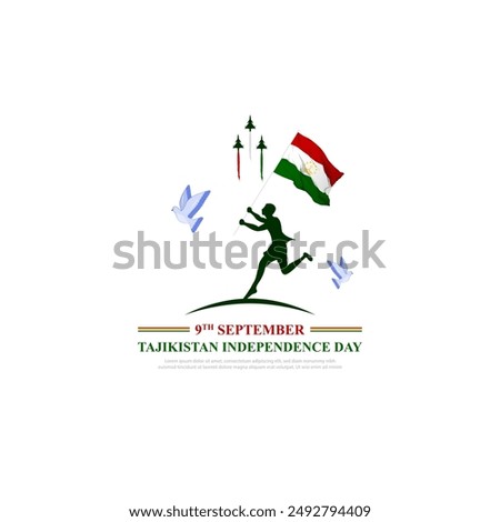 Vector illustration of Tajikistan Independence Day social media feed template