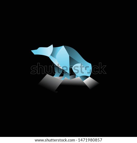 geometric abstract logo with a Polar Bear to be the main icon, this is also look modern and clean but unique. available on vector format and trasnparant background!