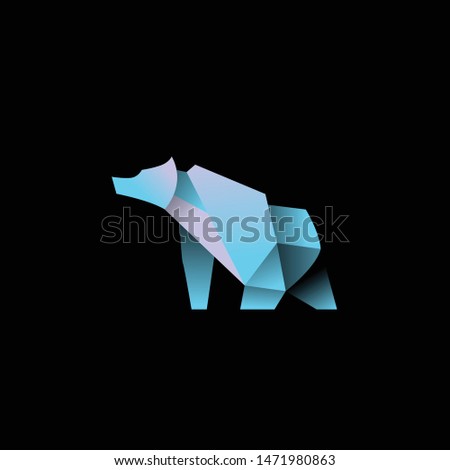 geometric abstract logo with a Polar Bear to be the main icon, this is also look modern and clean but unique. available on vector format and trasnparant background!