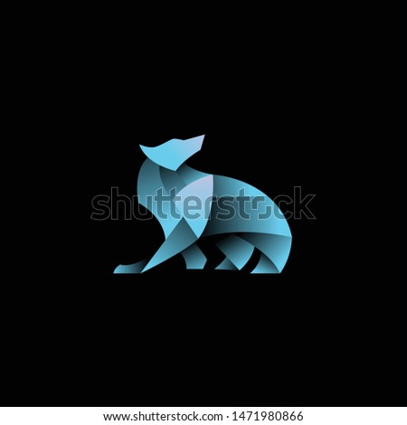 geometric abstract logo with a Polar Bear to be the main icon, this is also look modern and clean but unique. available on vector format and trasnparant background!